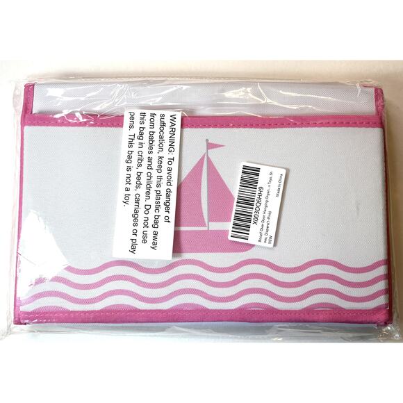 Over Door Hanging Organizing Toys, Shoes, Diapers and more Pink & White vn - Picture 3 of 4